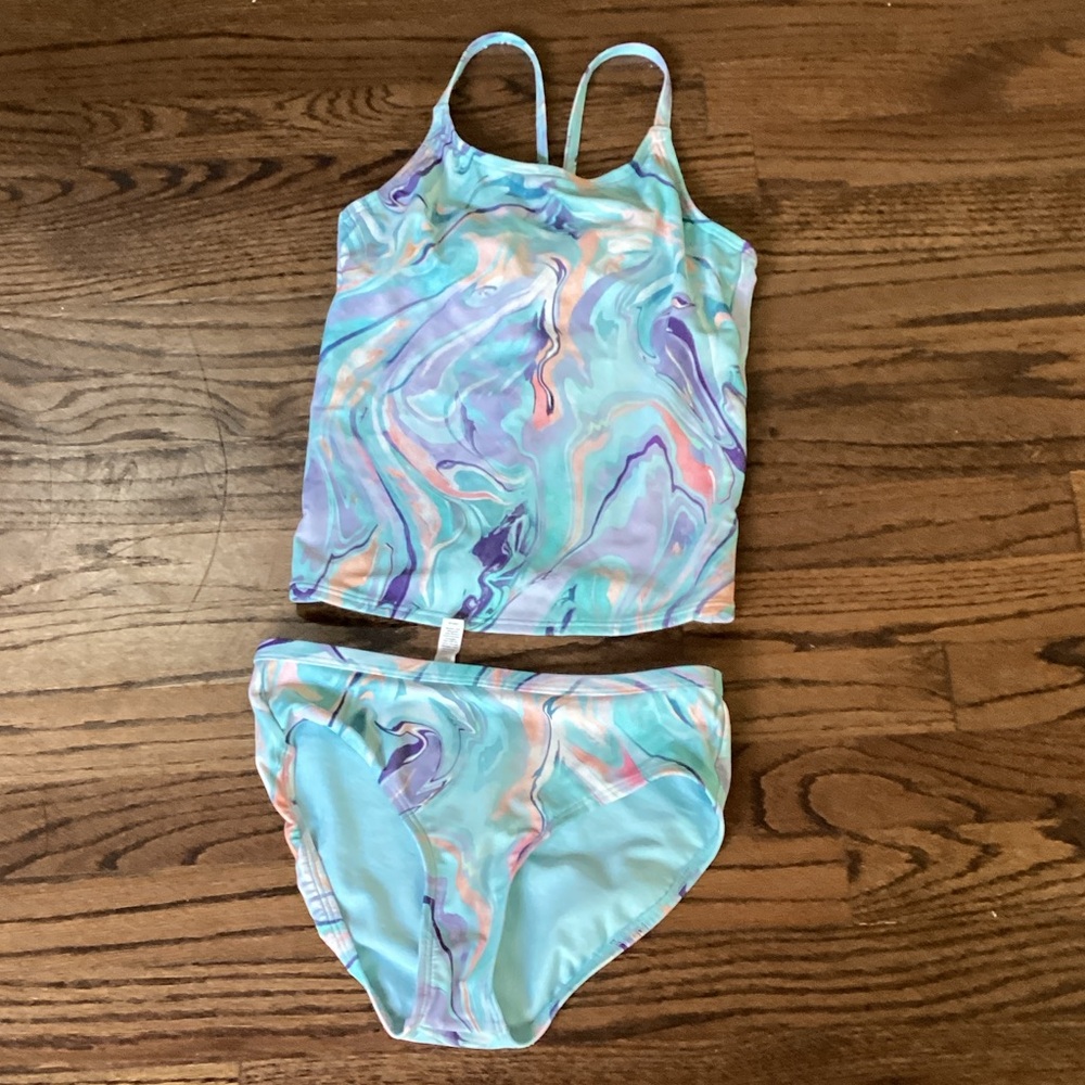 Athleta Kids Swim Set in Pastel Swirl